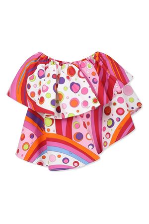 multicolor cotton top EMILIO PUCCI KIDS | PW5A92P0494437MC